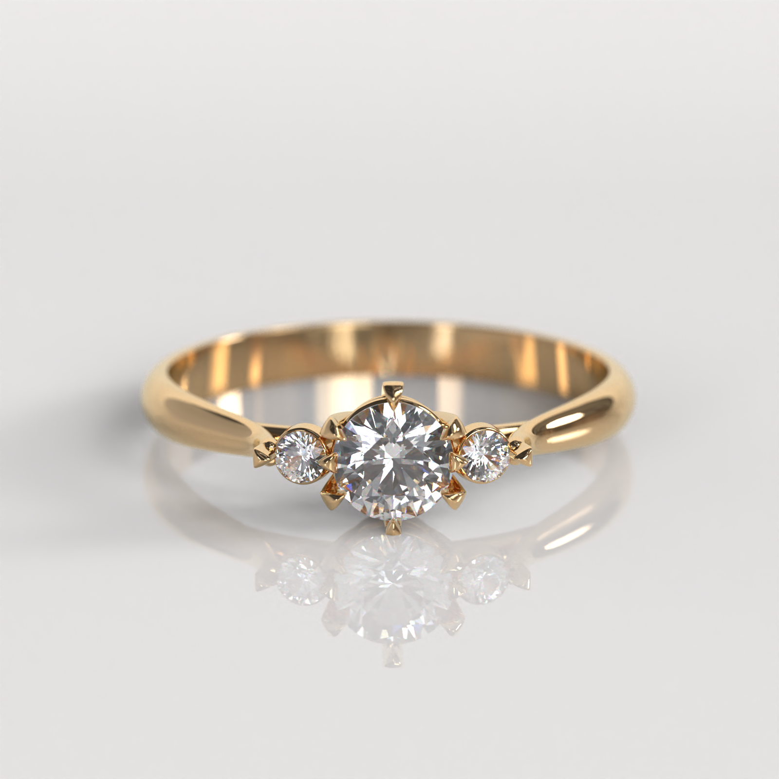 Anillo de Compromiso Amara - Oro Rosado 18K