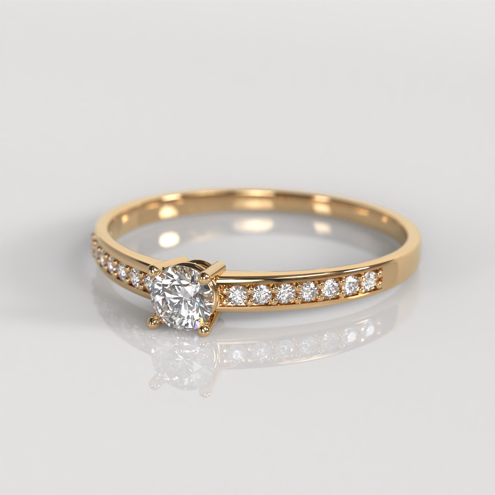 Anillo de Compromiso Lucille - Oro Rosado 18K