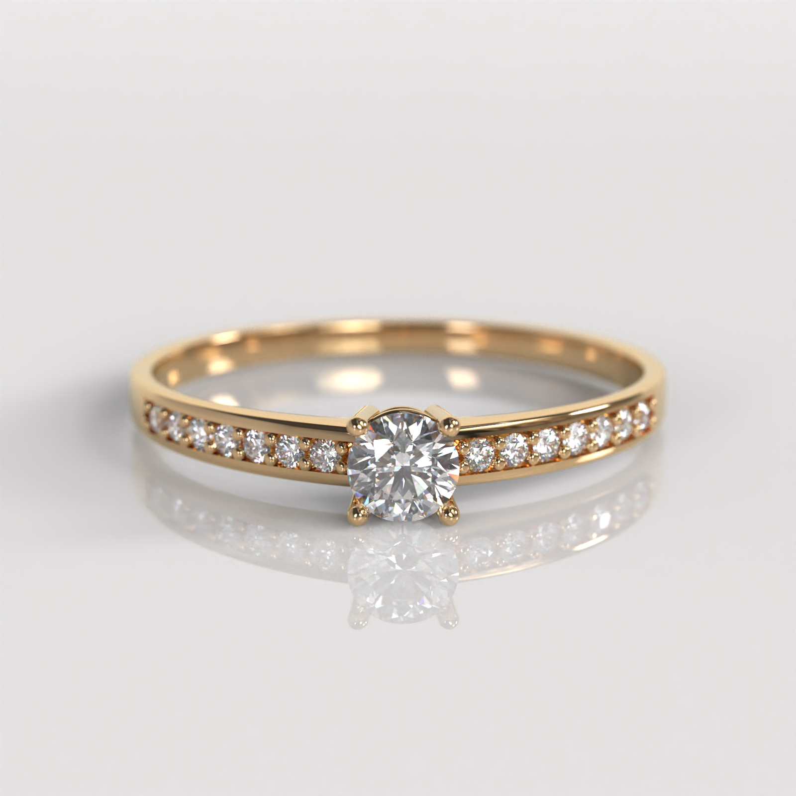 Anillo de Compromiso Lucille - Oro Rosado 18K