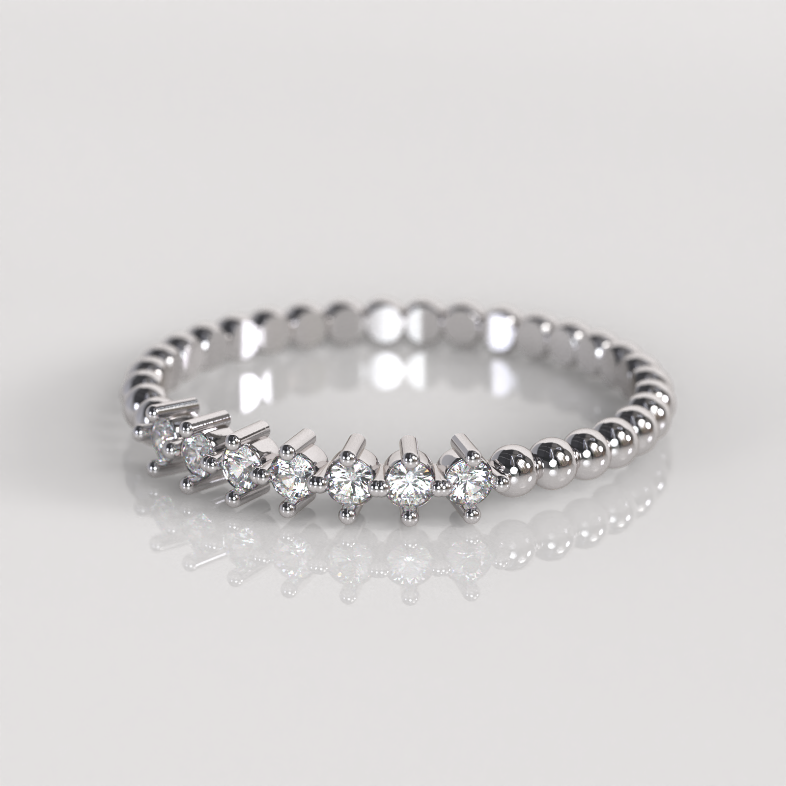 Anillo Vidia - Oro Blanco 18K
