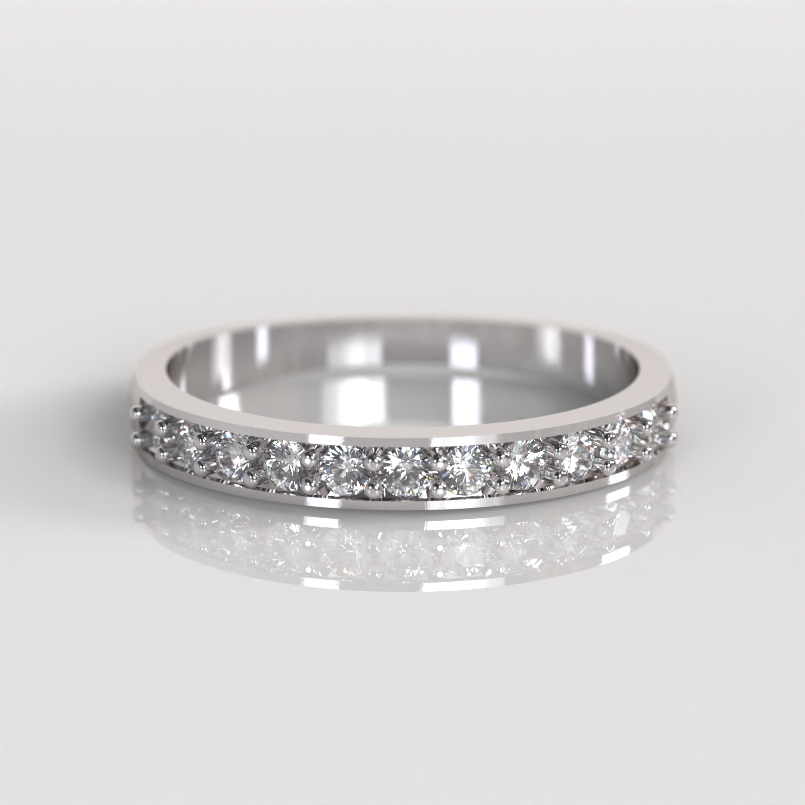 Anillo de Compromiso Juliett - Oro Blanco 18K