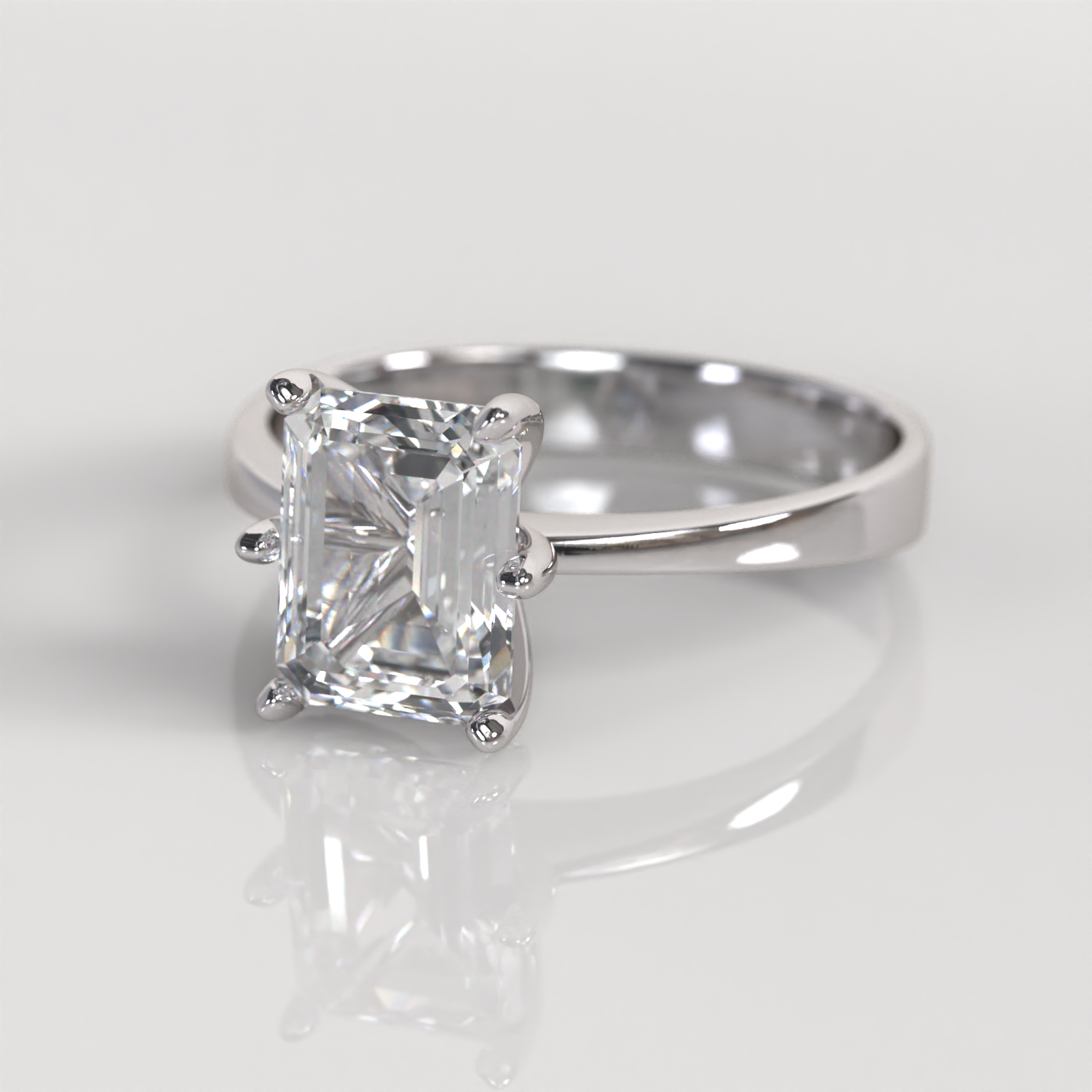 Anillo de Compromiso Brietta - Oro Blanco 18K