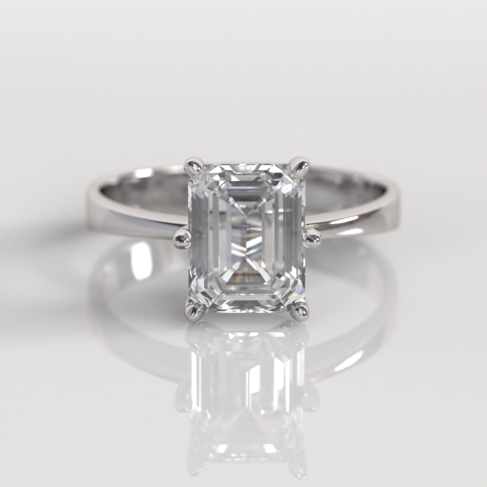 Anillo de Compromiso Brietta - Oro Blanco 18K