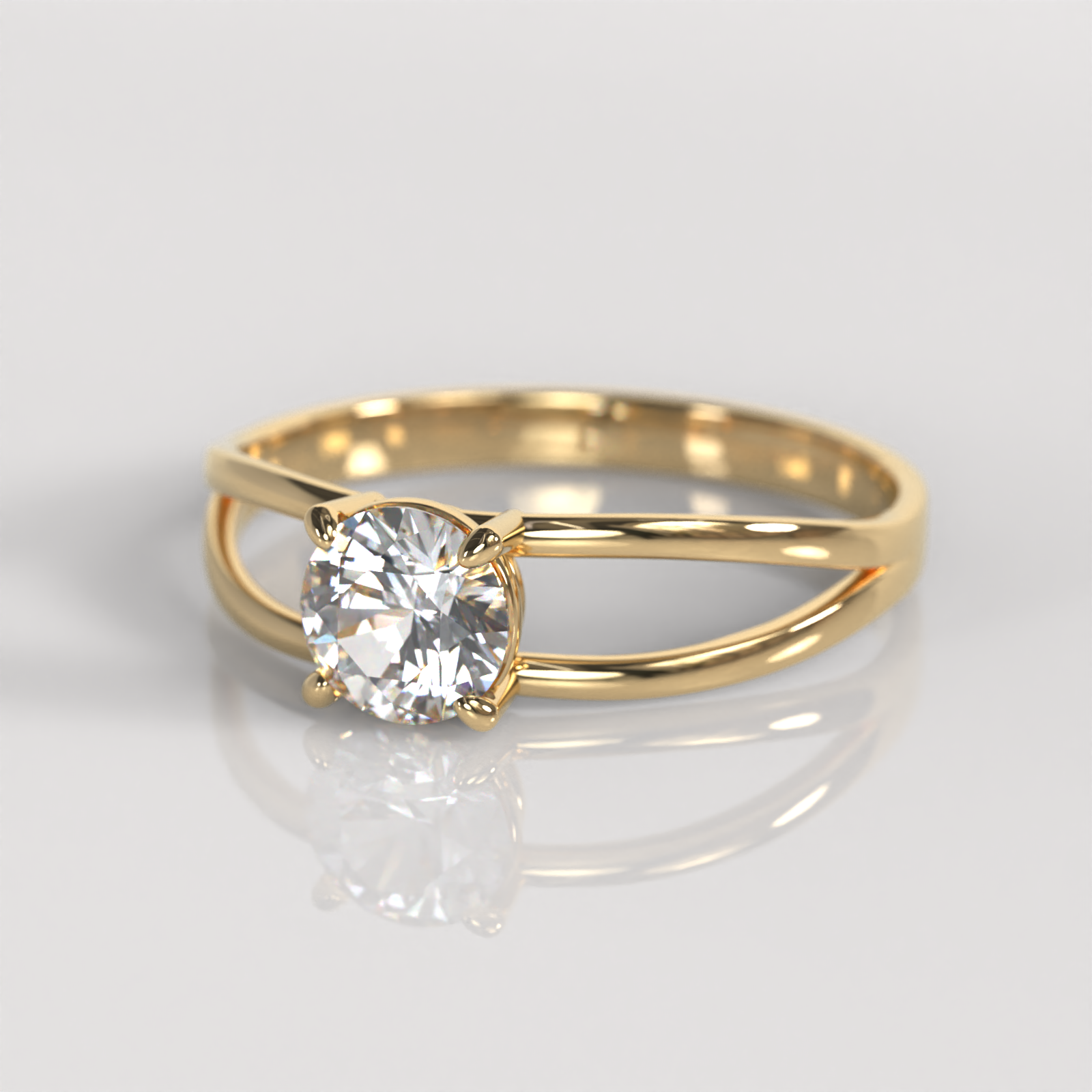 Anillo de Compromiso Odile - Oro Amarillo 18K