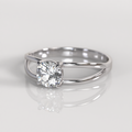 Anillo de Compromiso Odile - Oro Blanco 18K