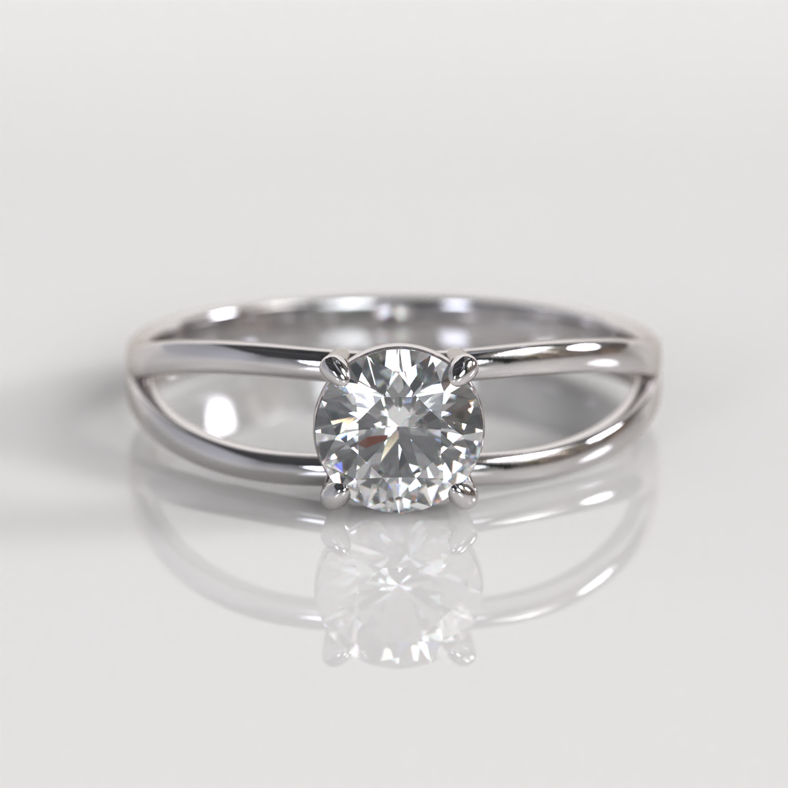 Anillo de Compromiso Odile - Oro Blanco 18K