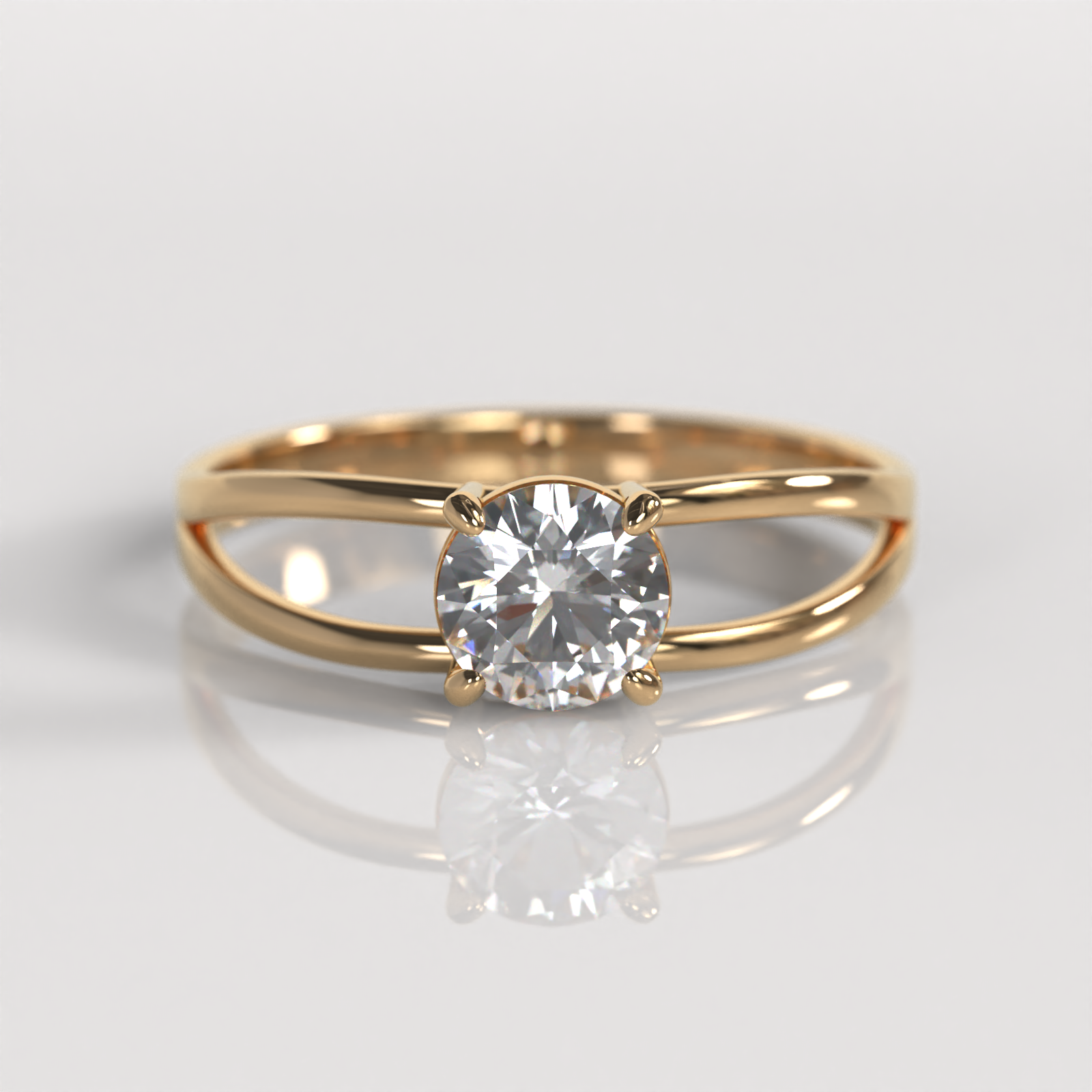 Anillo de Compromiso Odile - Oro Rosado 18K