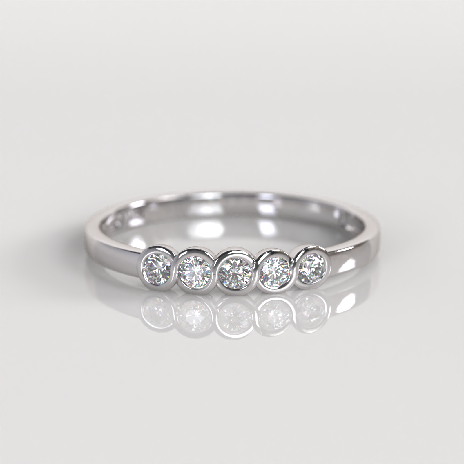 Anillo Brianna - Oro Blanco 18K