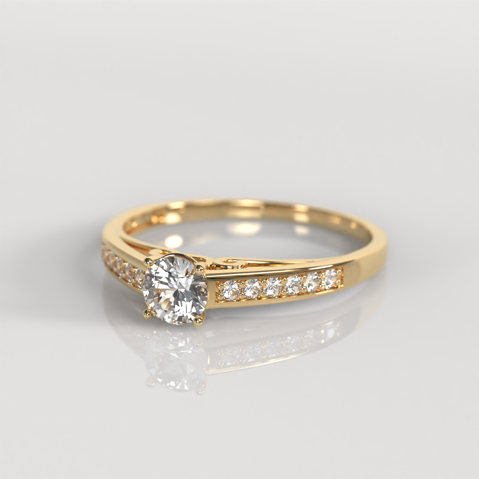 Anillo de Compromiso Briggit - Oro Amarillo 18K