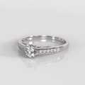 Anillo de Compromiso Briggit - Oro Blanco 18K