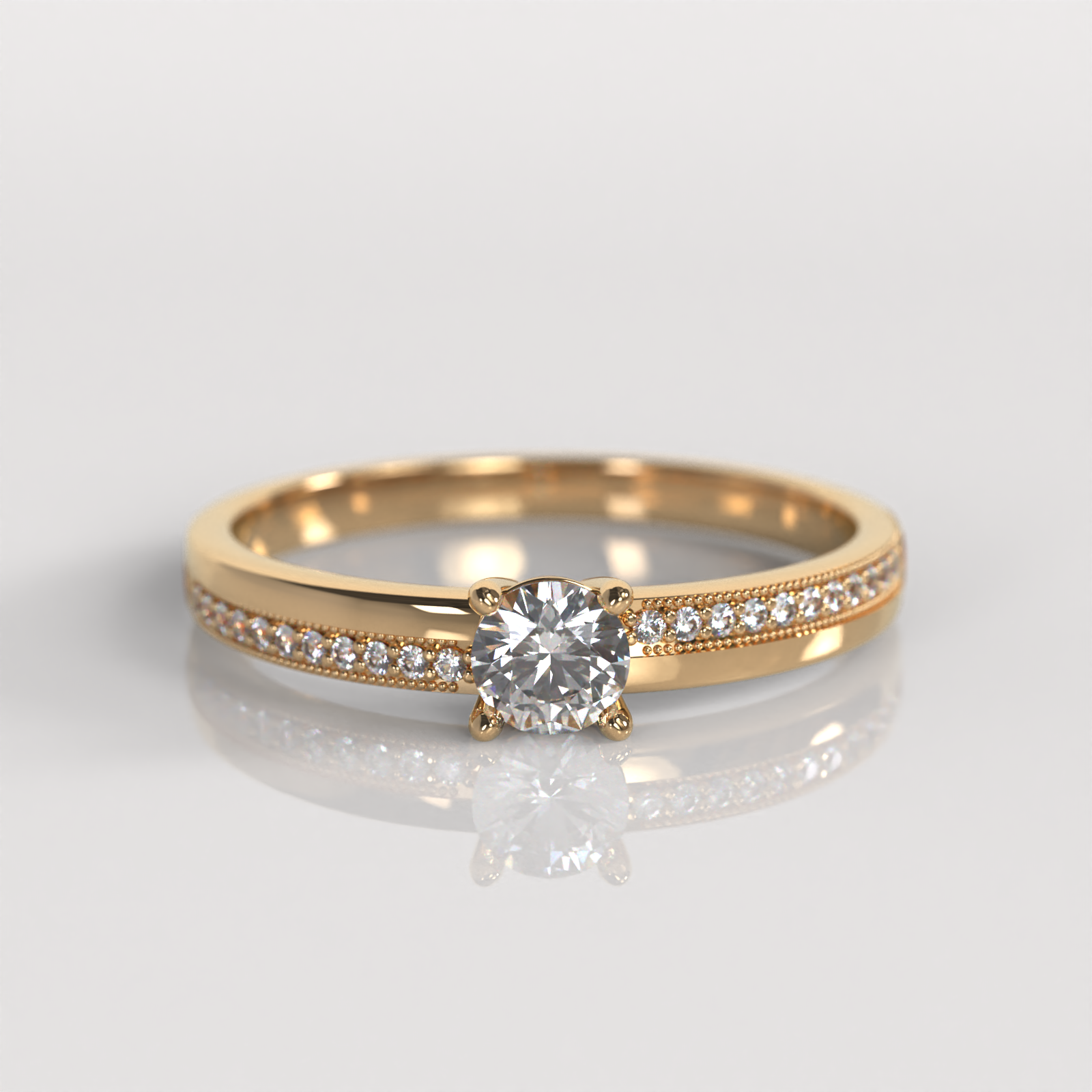 Anillo de Compromiso Maily - Oro Rosado 18K