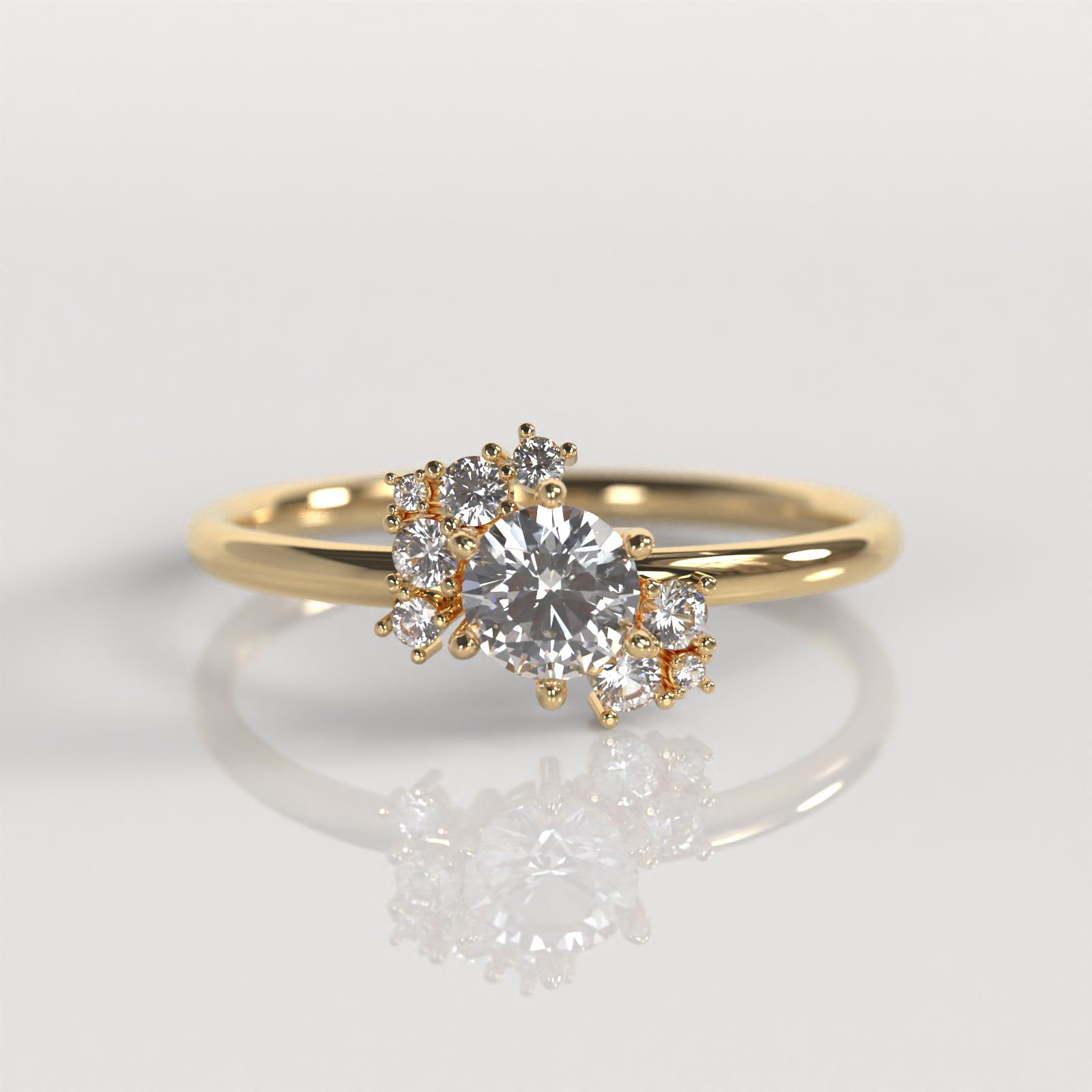 Anillo de Compromiso Diorell - Oro Amarillo 18K