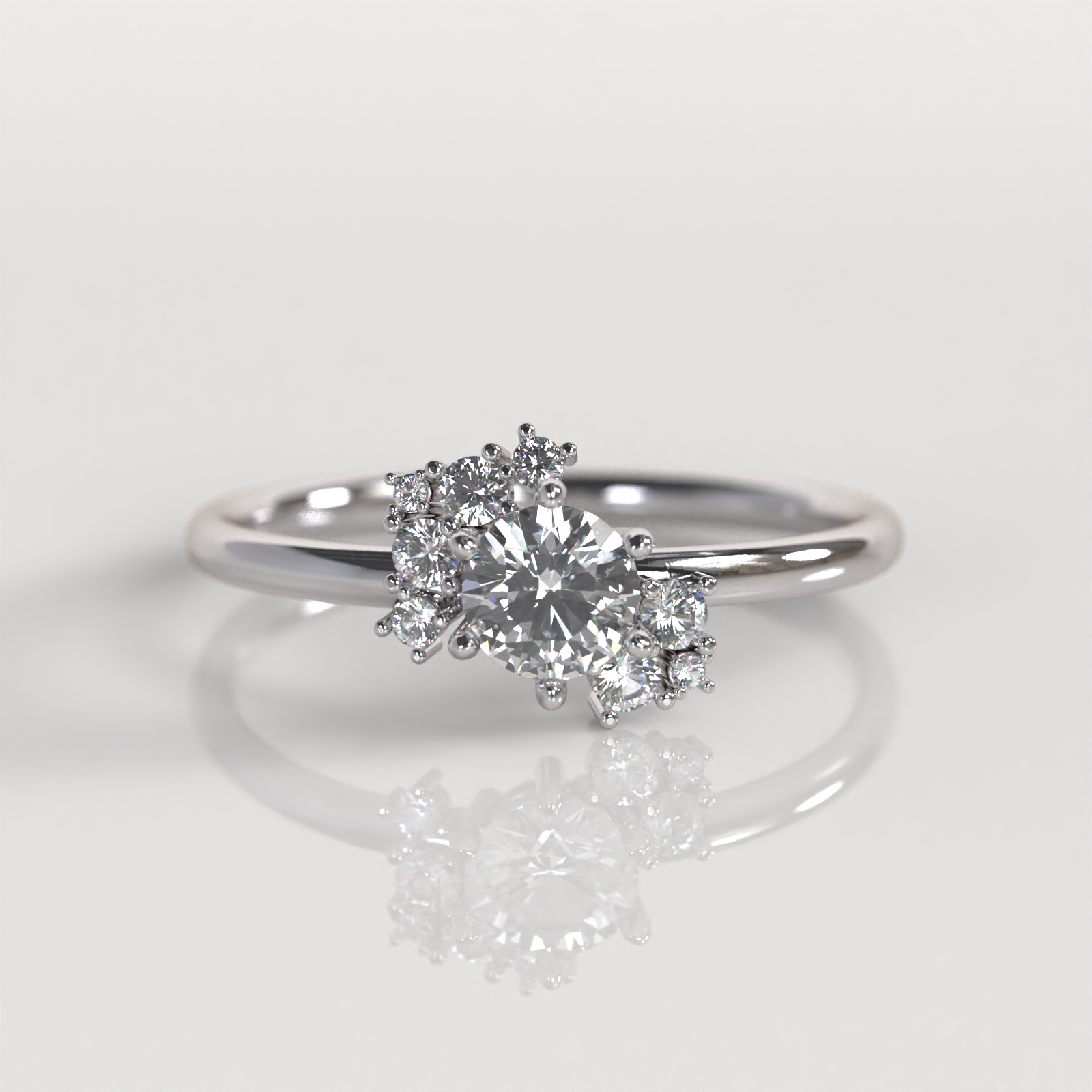 Anillo de Compromiso Diorell - Oro Blanco 18K