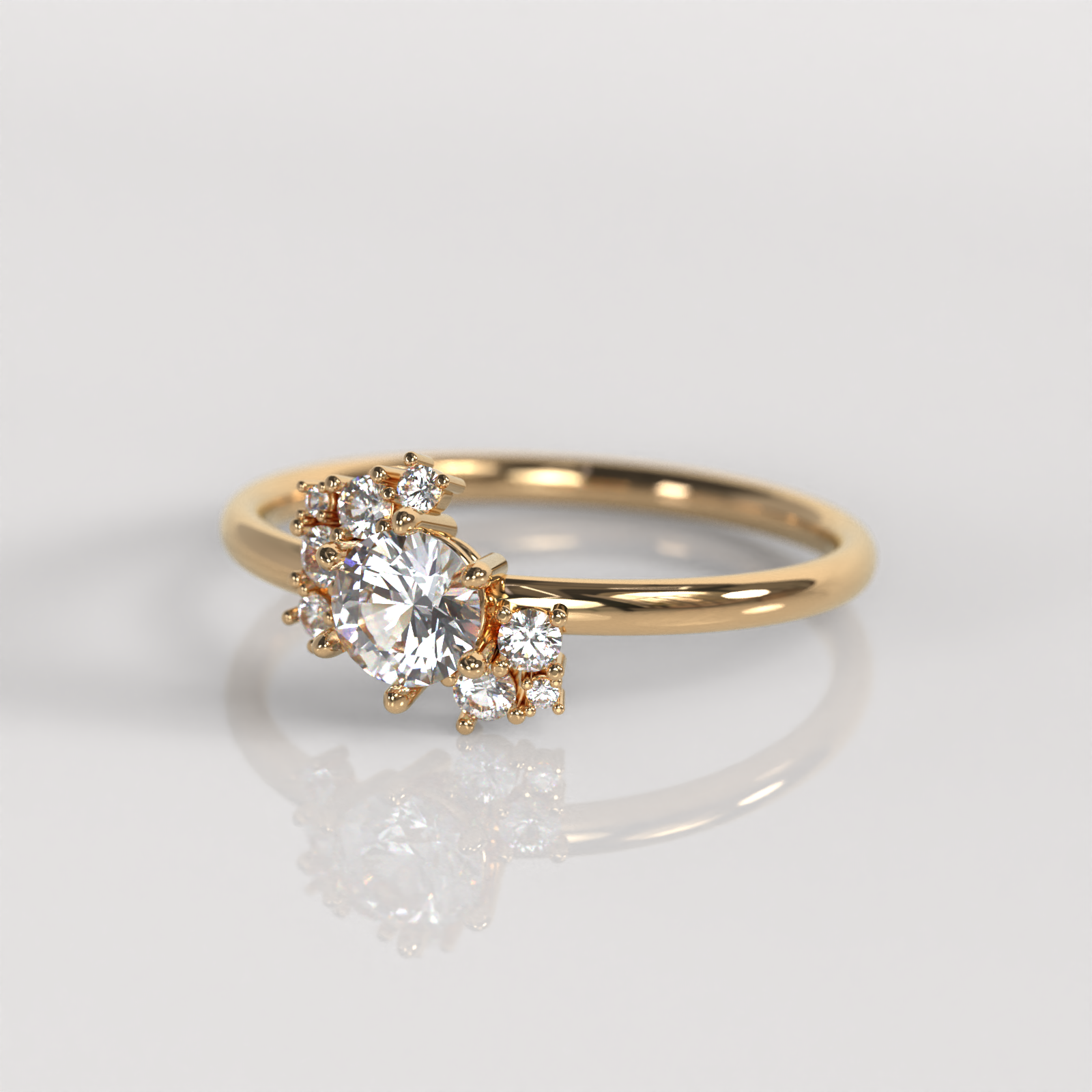 Anillo de Compromiso Diorell - Oro Rosado 18K