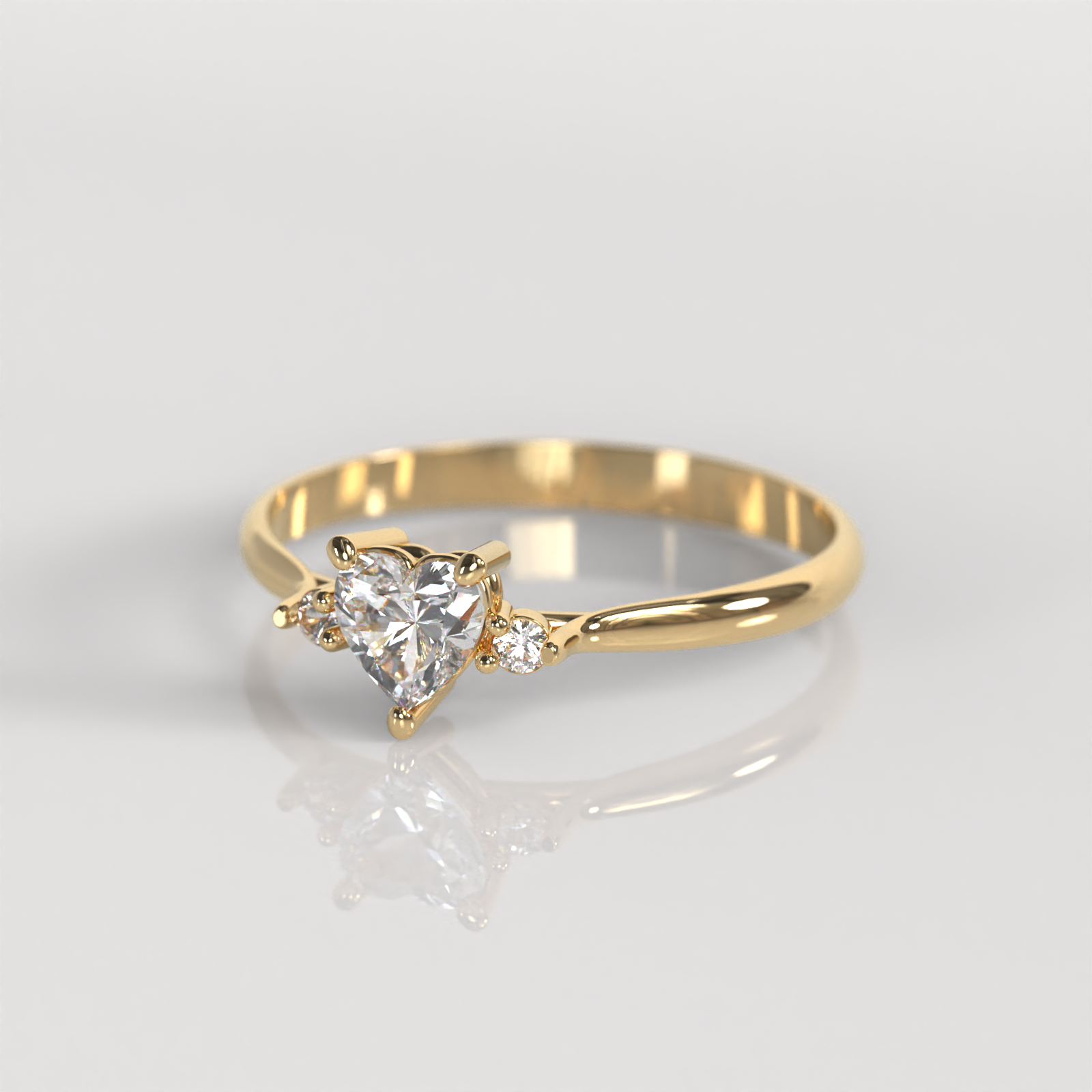 Anillo de Compromiso Ellie - Oro Amarillo 18K