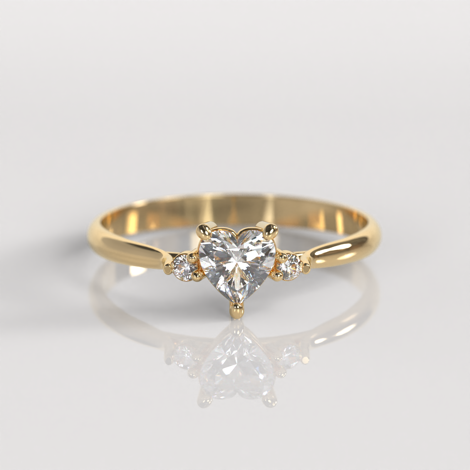 Anillo de Compromiso Ellie - Oro Amarillo 18K