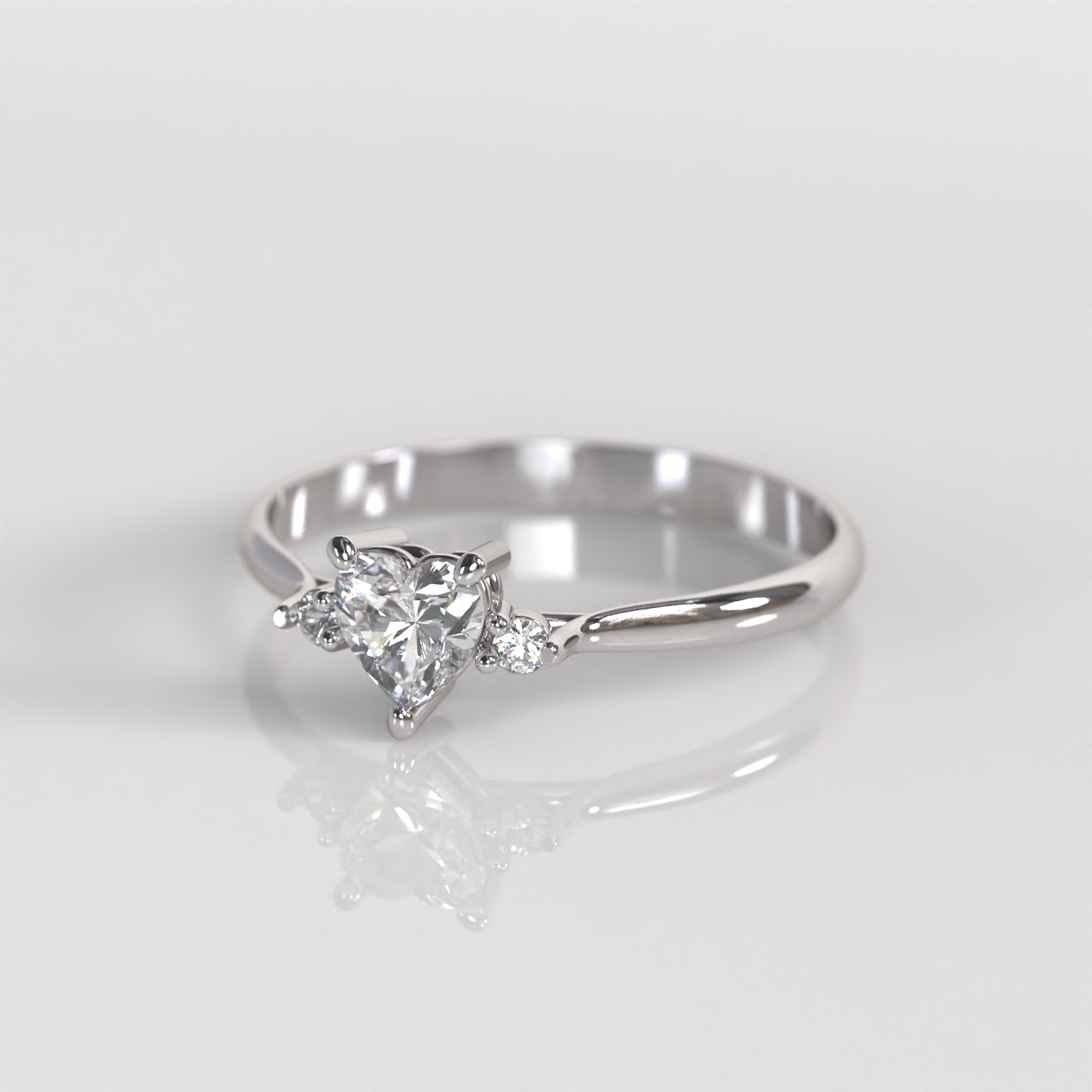 Anillo de Compromiso Ellie - Oro Blanco 18K