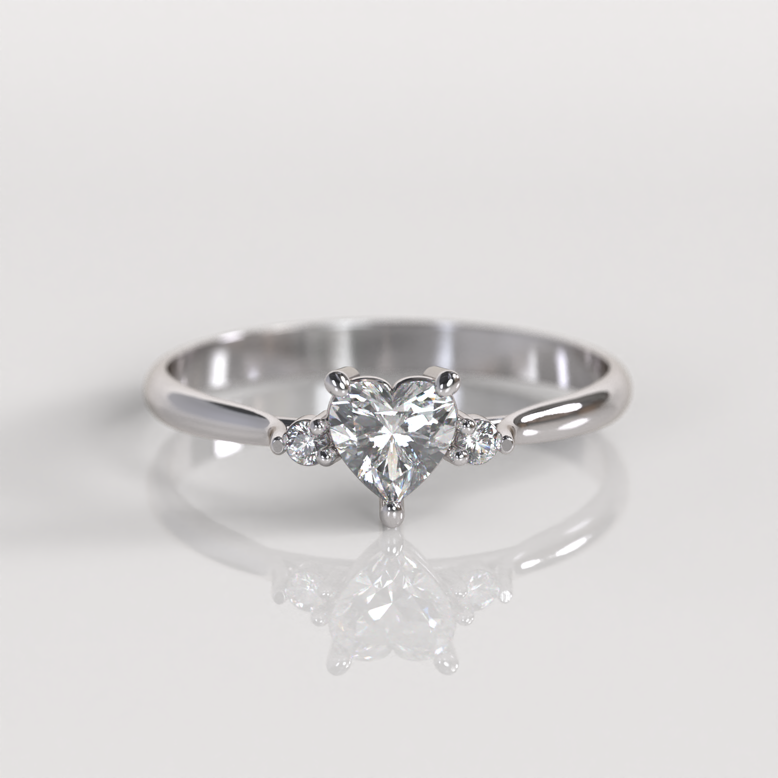 Anillo de Compromiso Ellie - Oro Blanco 18K