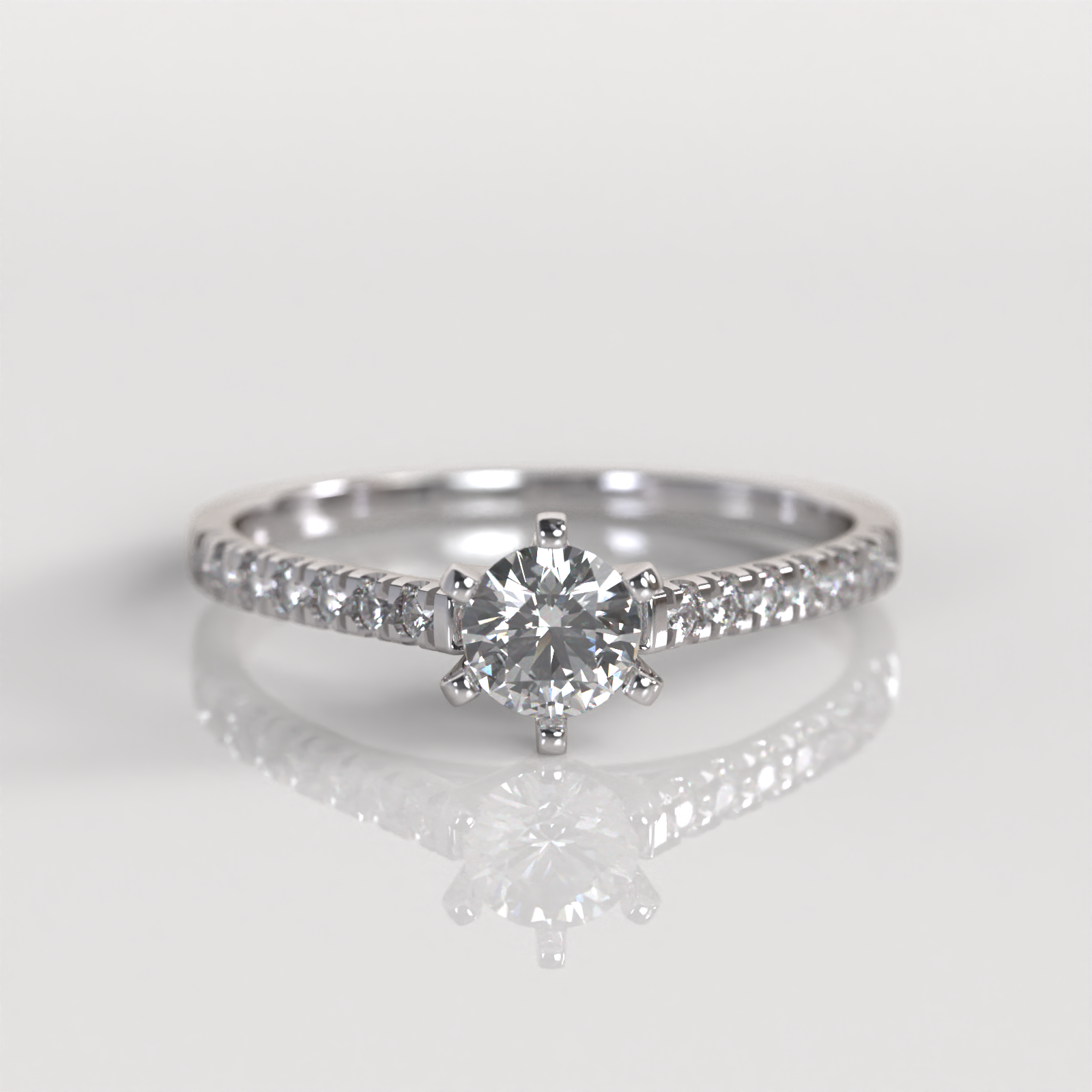 Anillo de Compromiso Dakota - Oro Blanco 18K