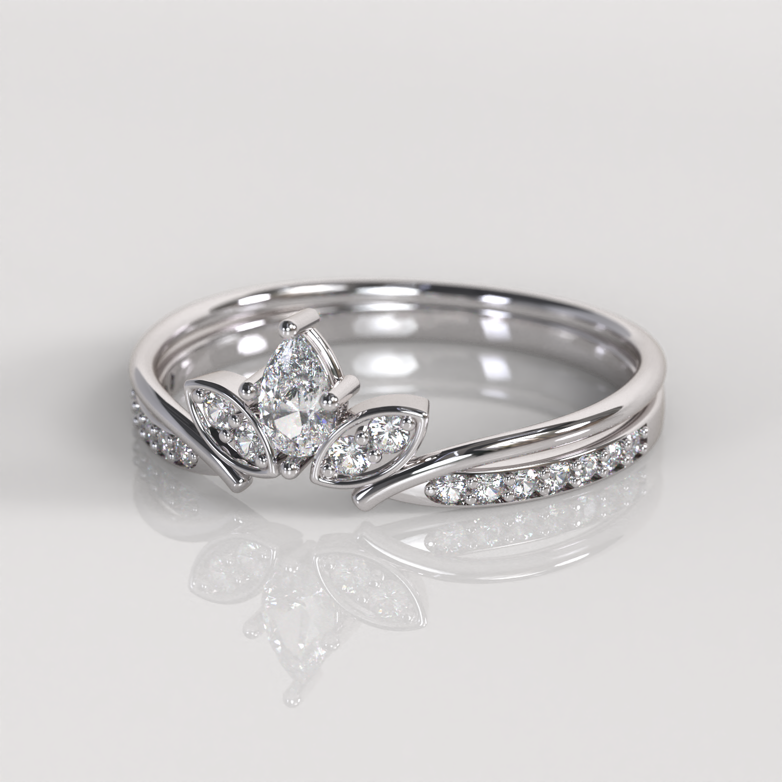 Anillo Lotto - Oro Blanco 18K