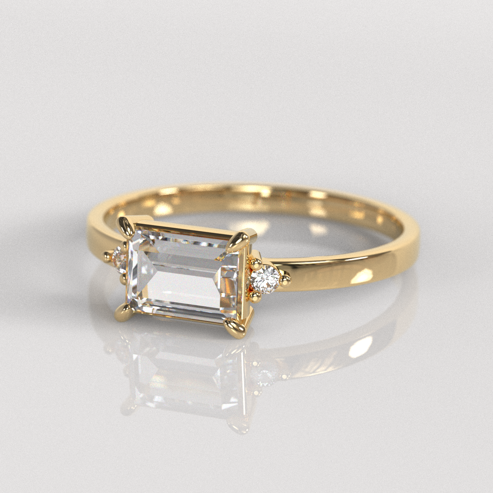 Anillo de Compromiso Lucy - Oro Amarillo 18K