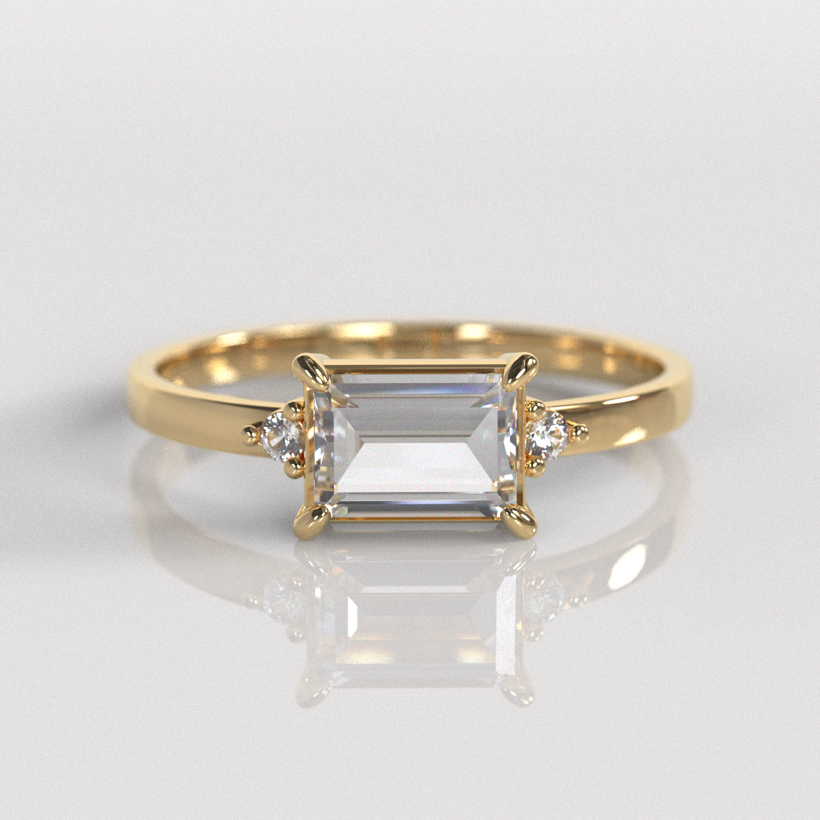 Anillo de Compromiso Lucy - Oro Amarillo 18K