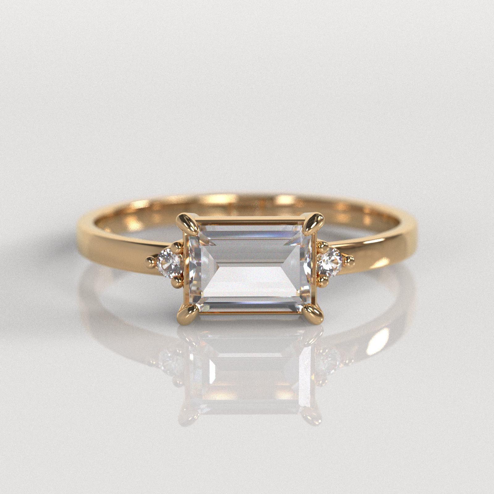 Anillo de Compromiso Lucy - Oro Rosado 18K