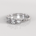 Anillo de Compromiso Trisha - Oro Blanco 18K