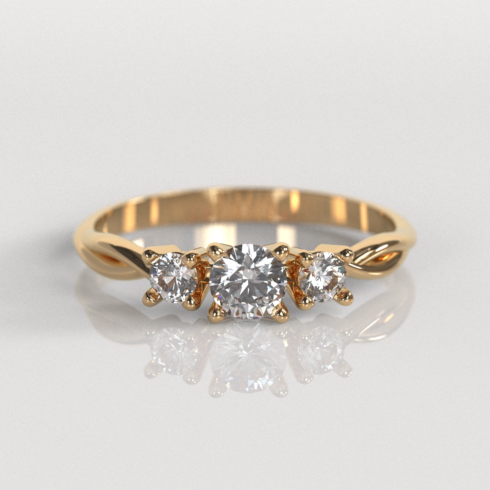 Anillo de Compromiso Trisha - Oro Rosado 18K