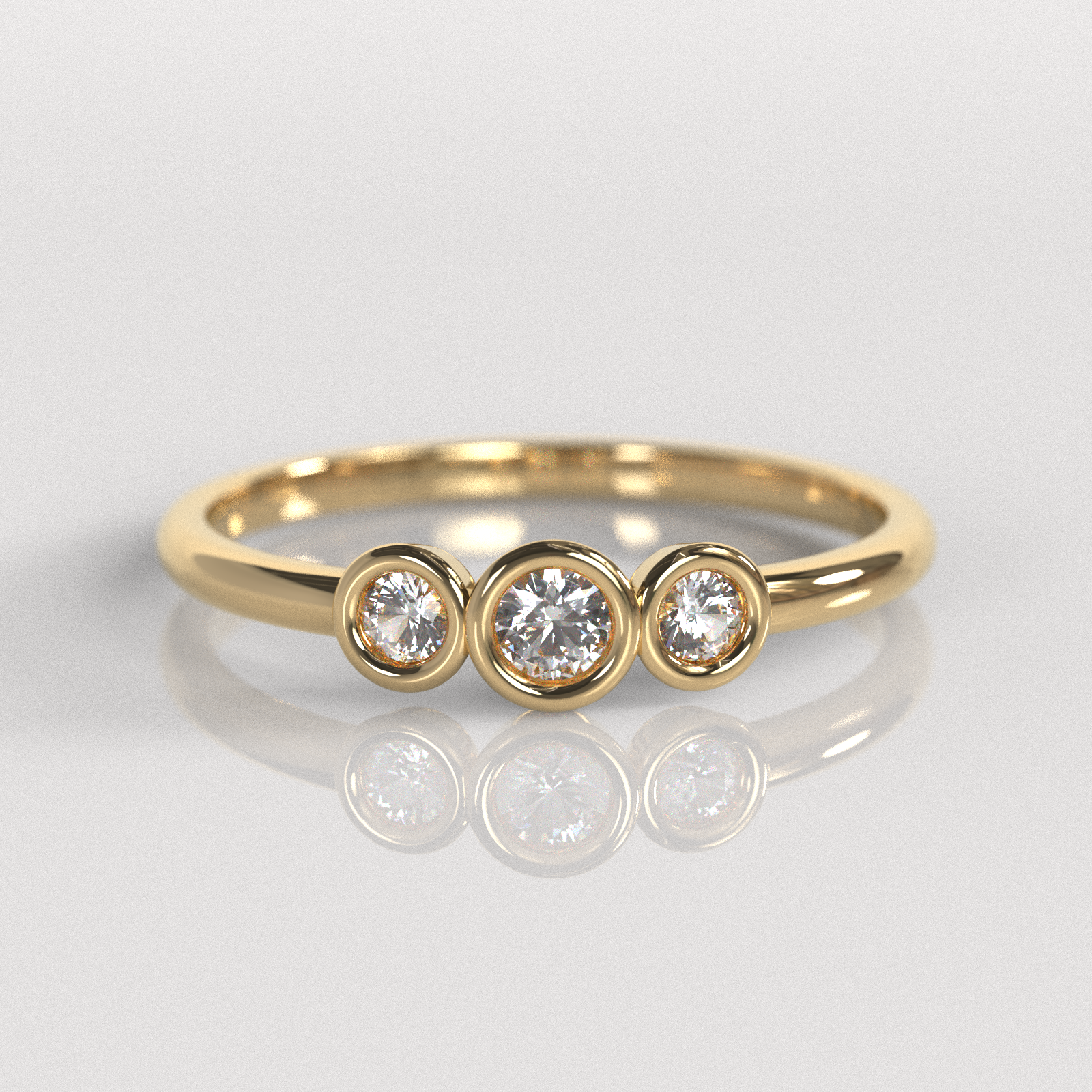 Anillo de Compromiso Verona - Oro Amarillo 18K