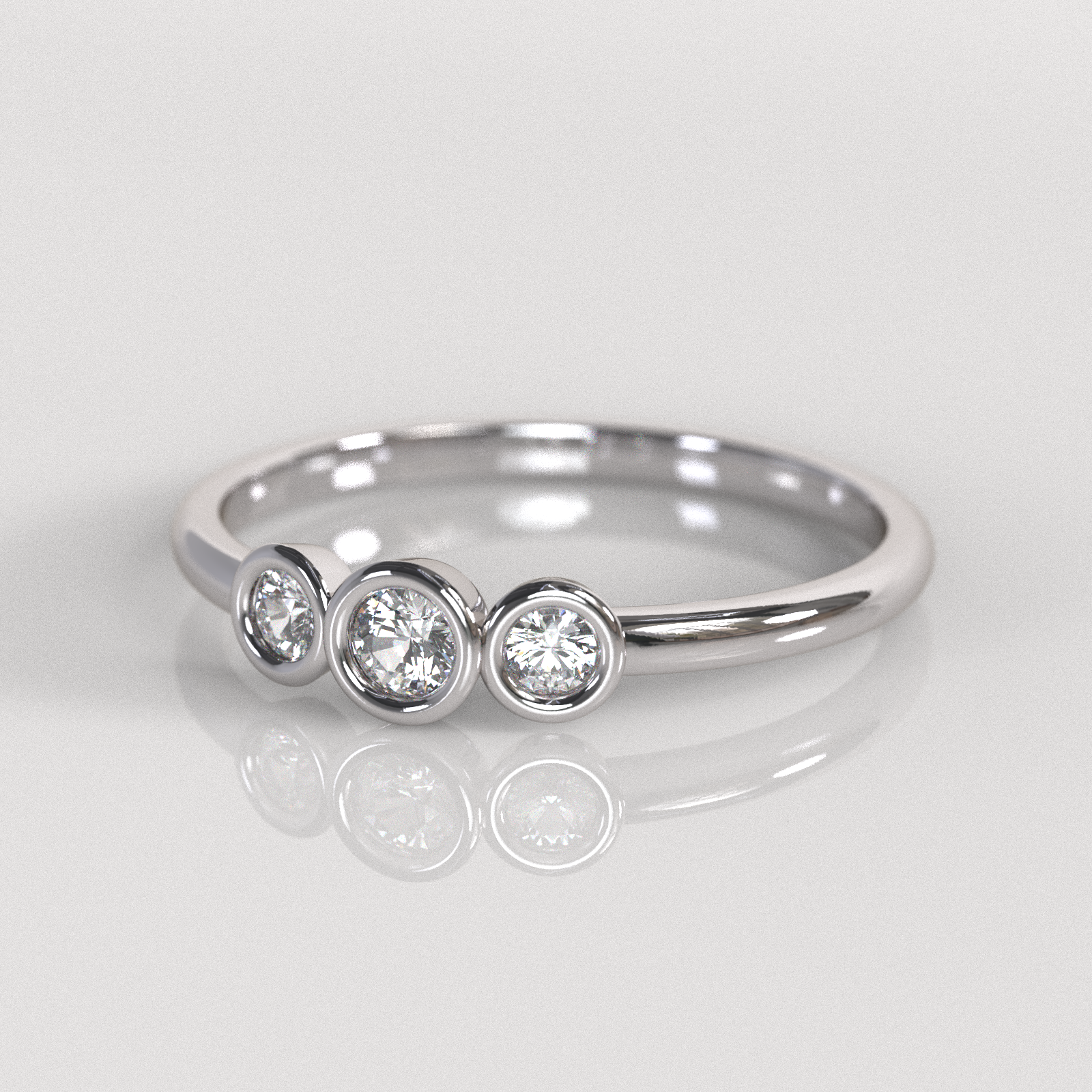 Anillo de Compromiso Verona - Oro Blanco 18K
