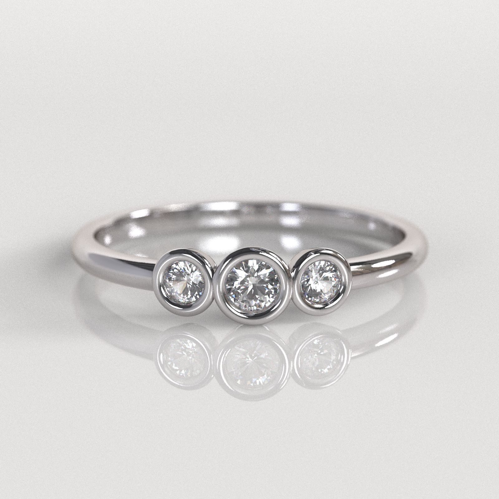 Anillo de Compromiso Verona - Oro Blanco 18K