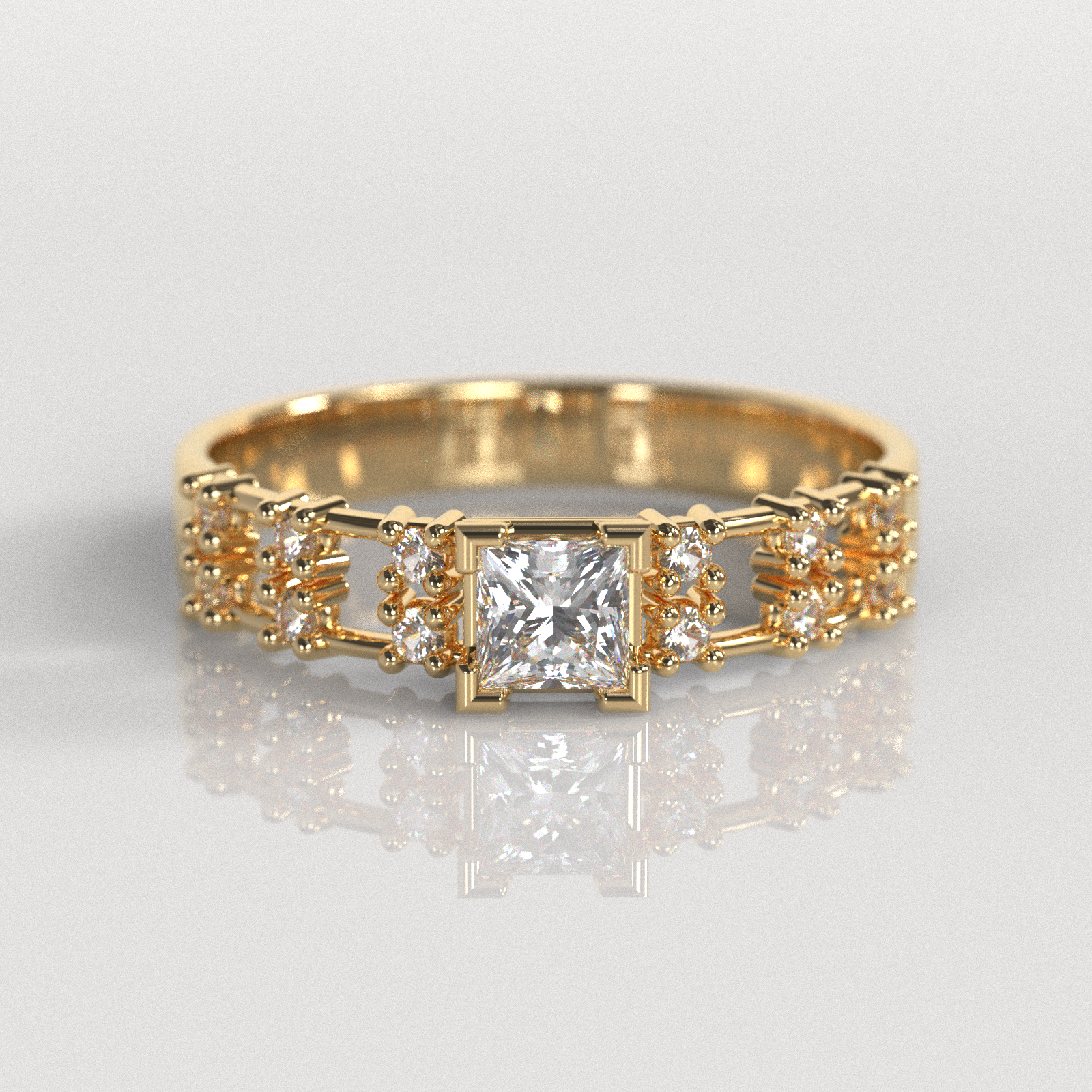 Anillo de Compromiso Amelia - Oro Amarillo 18K
