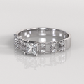 Anillo de Compromiso Amelia - Oro Blanco 18K