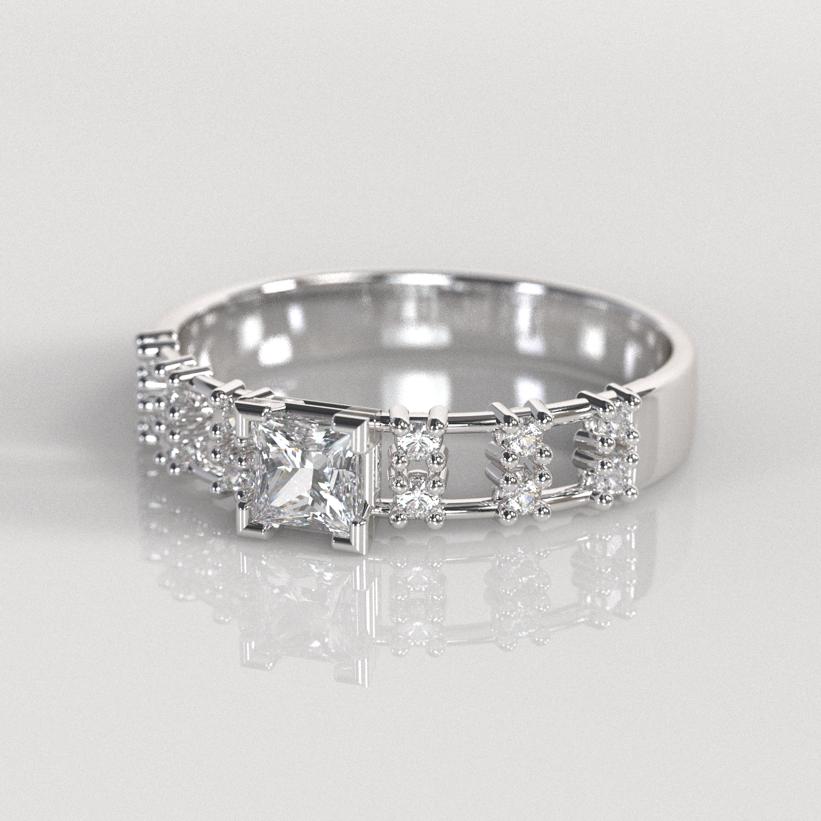 Anillo de Compromiso Amelia - Plata