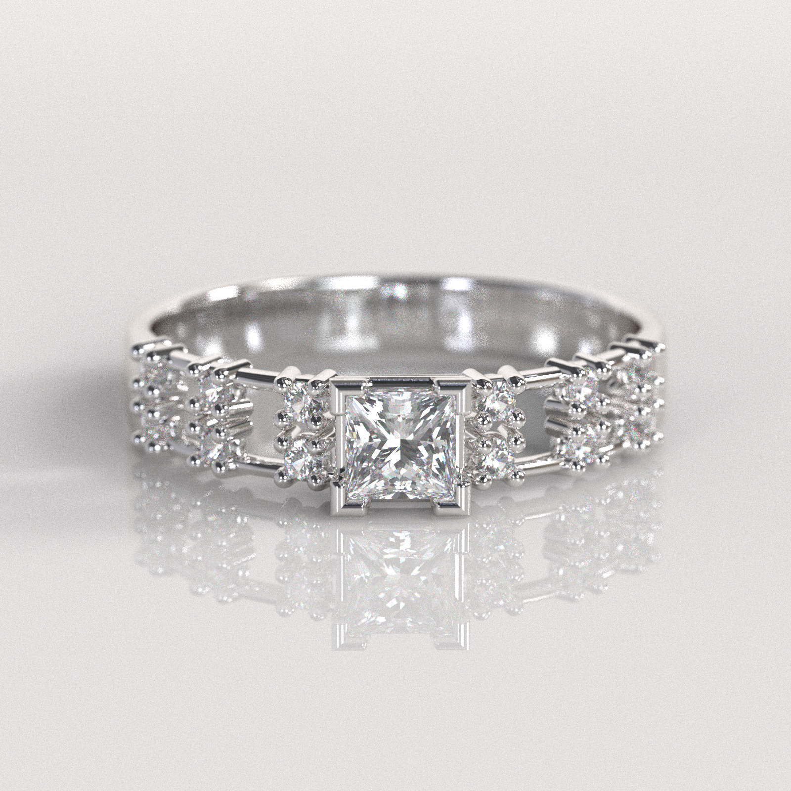 Anillo de Compromiso Amelia - Plata