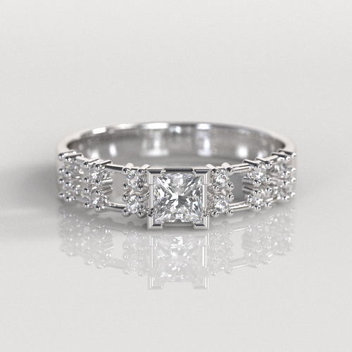 Anillo de Compromiso Amelia - Plata