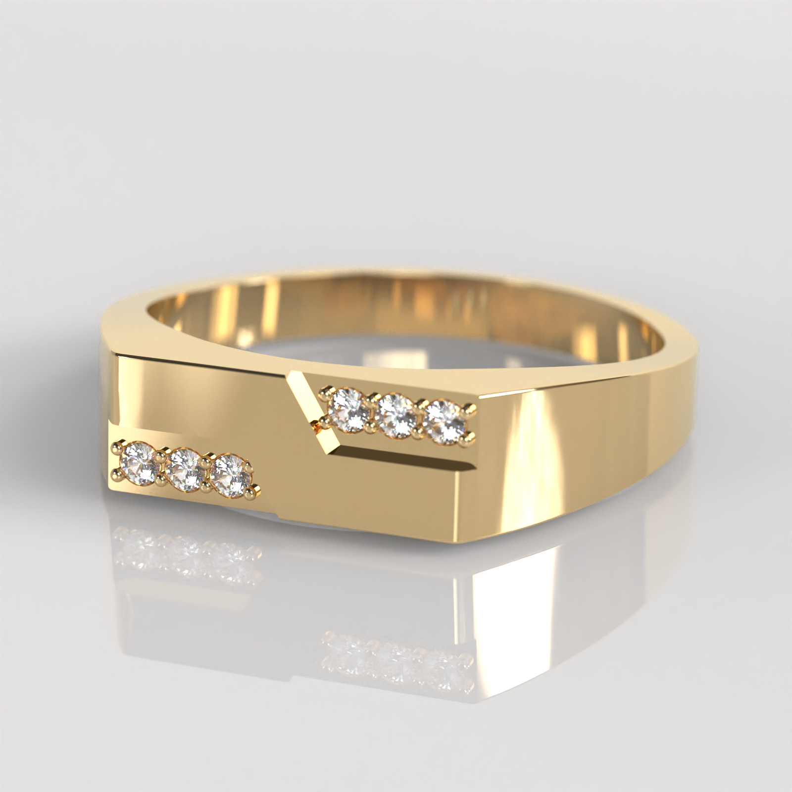 Anillo Sello Ray - Oro Amarillo 18K