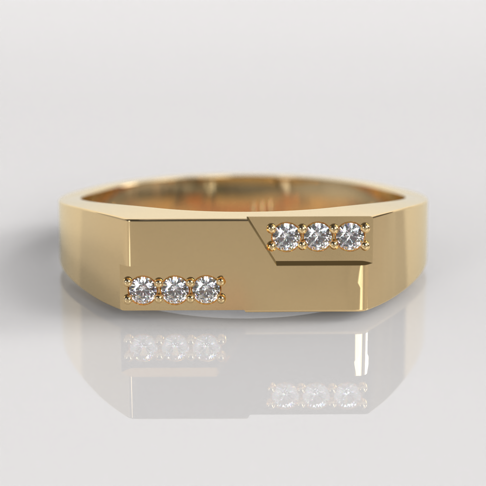 Anillo Sello Ray - Oro Amarillo 18K