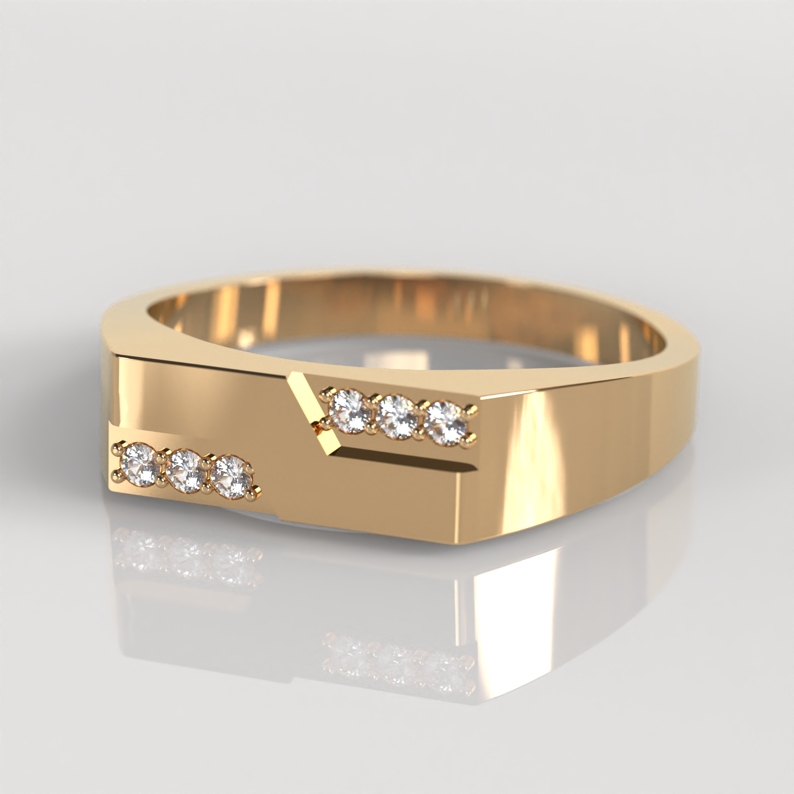 Anillo Sello Ray - Oro Rosado 18K