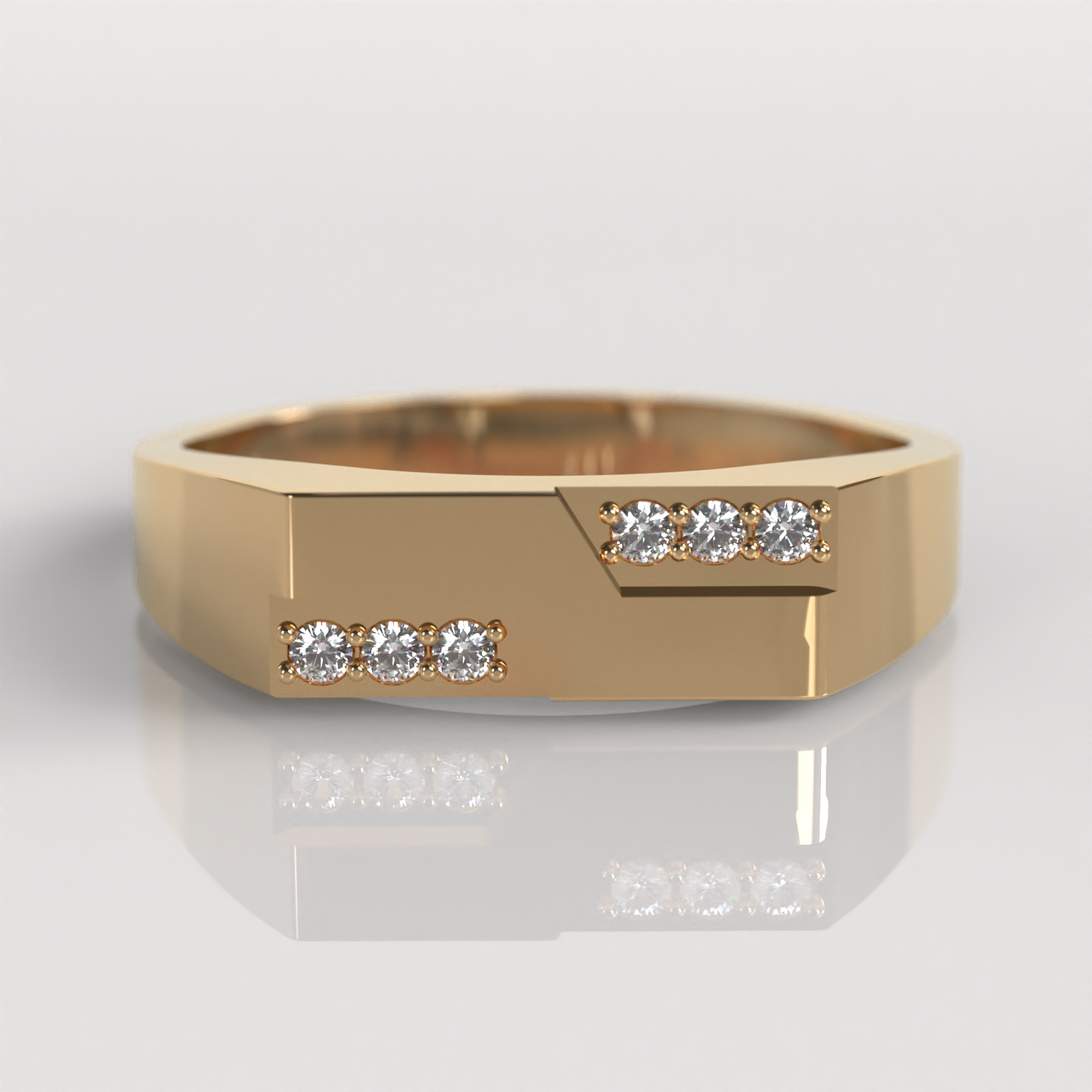 Anillo Sello Ray - Oro Rosado 18K