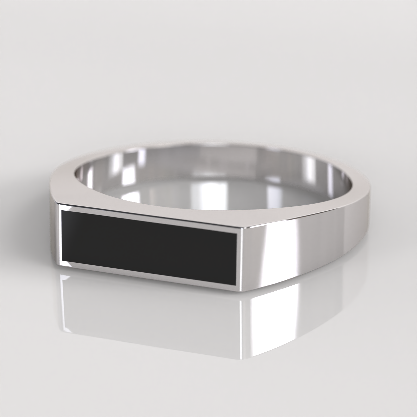 Anillo Sello Marshall - Oro Blanco 18K