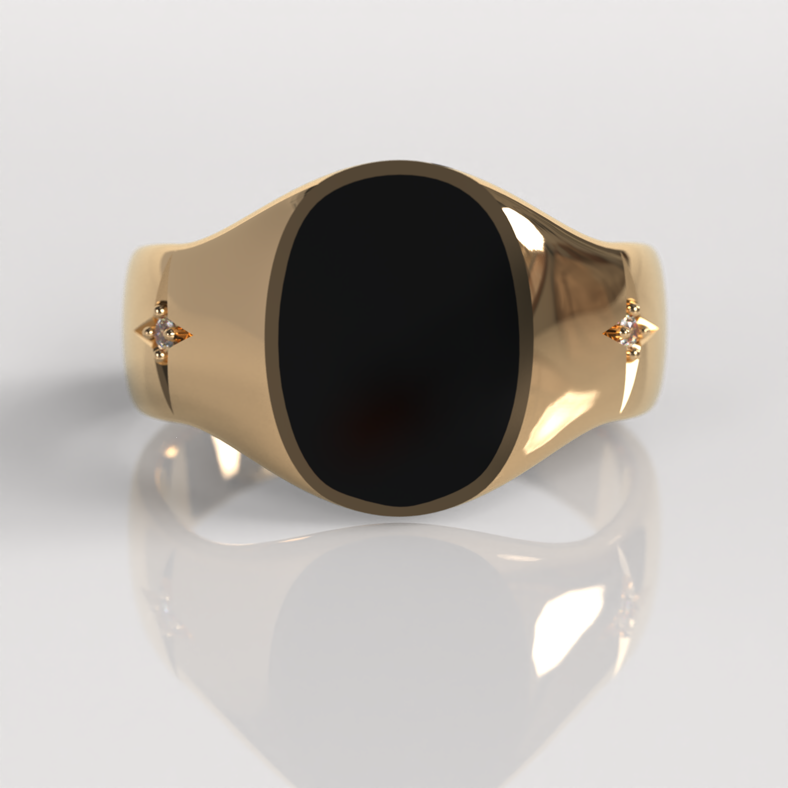 Anillo Sello Zorux - Oro Rosado 18K