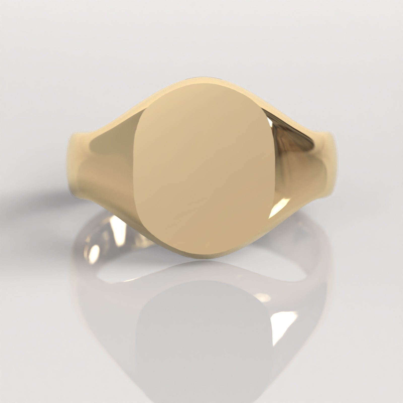 Anillo Sello Oval - Oro Amarillo 18K