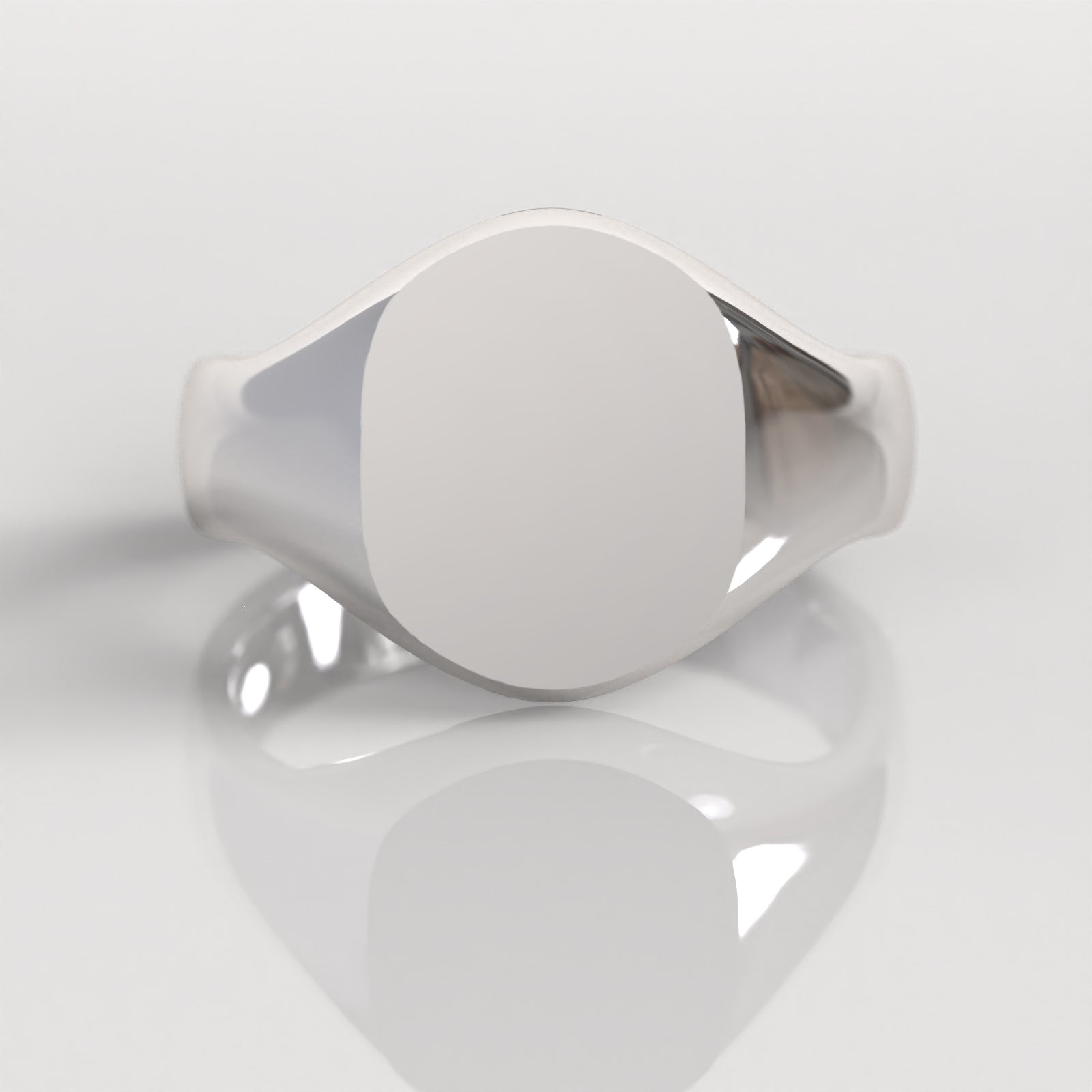 Anillo Sello Oval - Plata