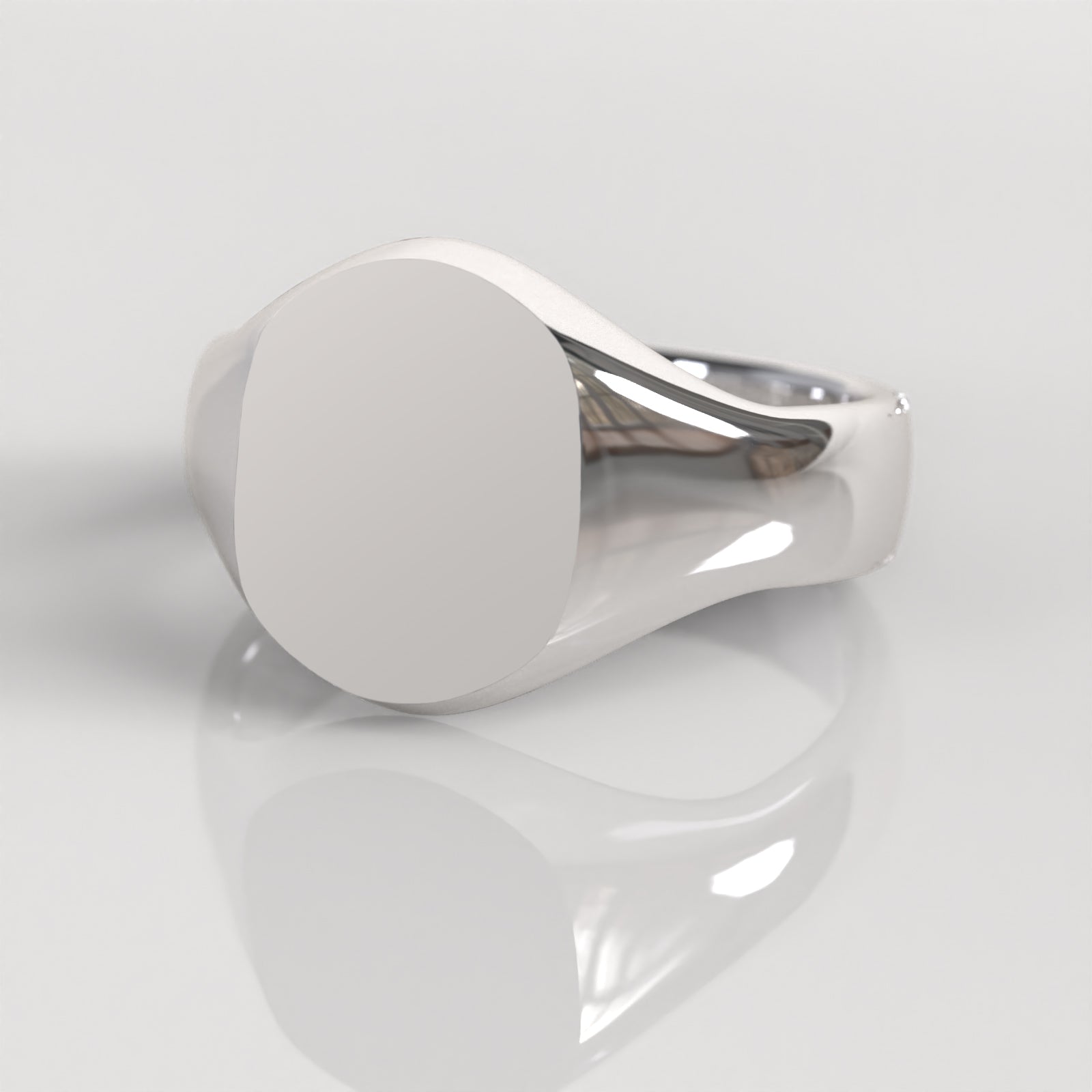 Anillo Sello Oval - Plata