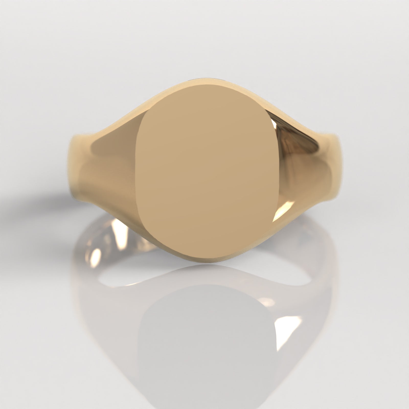 Anillo Sello Oval - Oro Rosado 18K