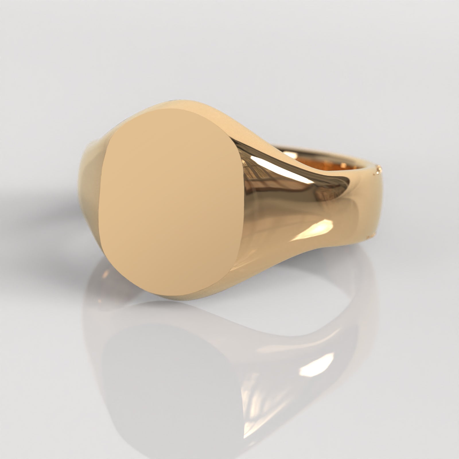 Anillo Sello Oval - Oro Rosado 18K