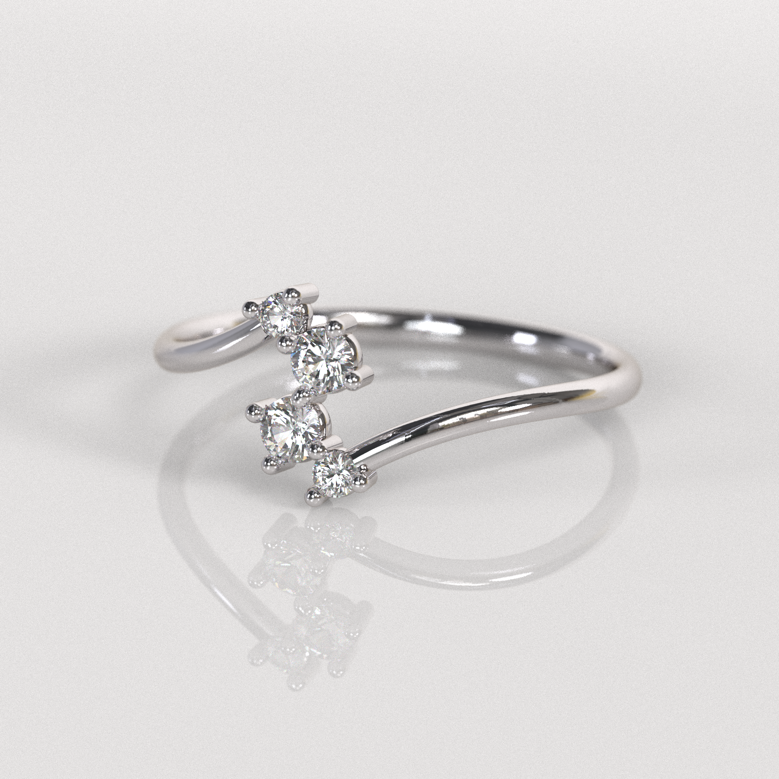 Anillo Catherine - Oro Blanco 18K
