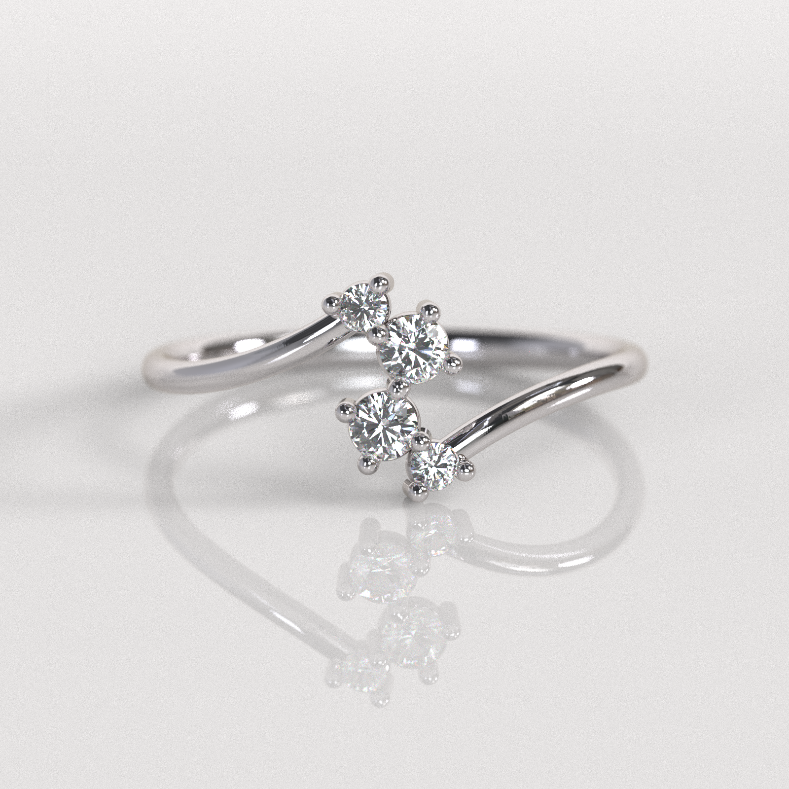 Anillo Catherine - Oro Blanco 18K